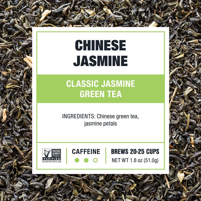 Tiesta Tea - Chinese Jasmine, Loose Leaf, Classic Jasmine Green Tea, Premium Blend, Medium Caffeinated Green Blend, Make Hot or Iced & Brews Up to 25 Cups, 1.8 Ounce Resealable Pouch - Image 3
